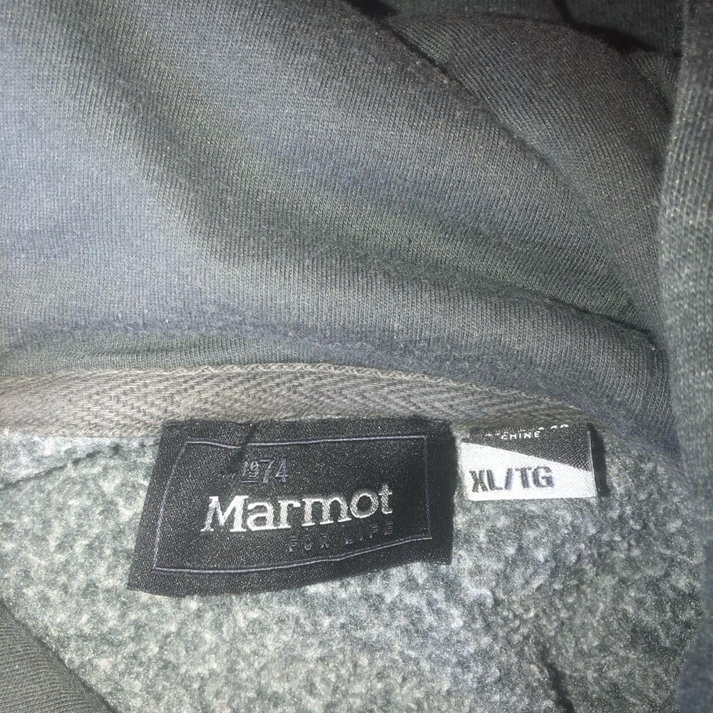 Marmot gray hoodie size XL - Picture 2 of 4